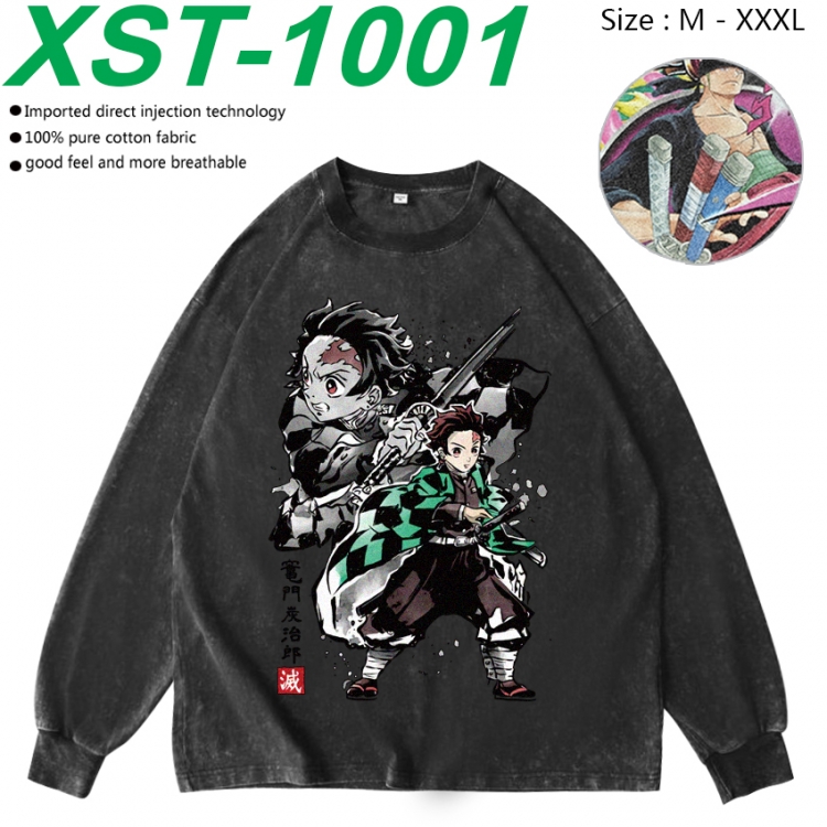 Demon Slayer Kimets Anime washing water pure cotton long sleeved sweatshirt from M to 3XL XST-1001