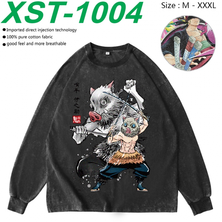 Demon Slayer Kimets Anime washing water pure cotton long sleeved sweatshirt from M to 3XL XST-1004