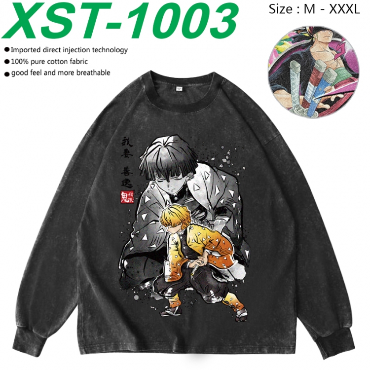 Demon Slayer Kimets Anime washing water pure cotton long sleeved sweatshirt from M to 3XL XST-1003