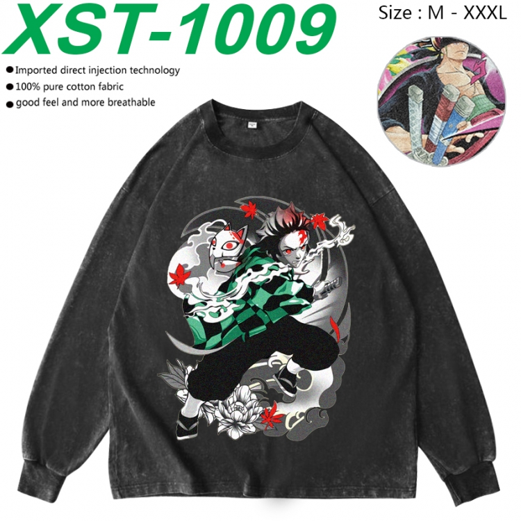 Demon Slayer Kimets Anime washing water pure cotton long sleeved sweatshirt from M to 3XL XST-1009