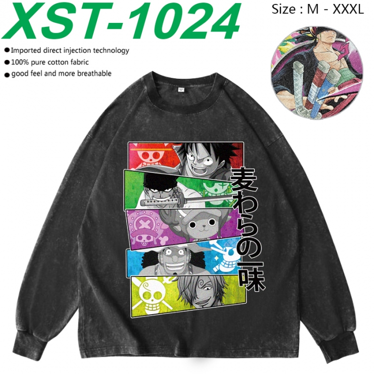 One Piece Anime washing water pure cotton long sleeved sweatshirt from M to 3XL XST-1024