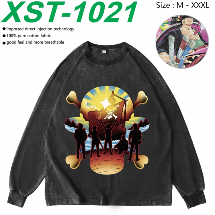 One Piece Anime washing water pure cotton long sleeved sweatshirt from M to 3XL XST-1021