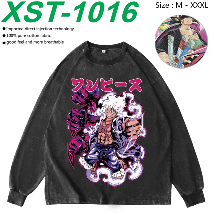 One Piece Anime washing water pure cotton long sleeved sweatshirt from M to 3XL XST-1016