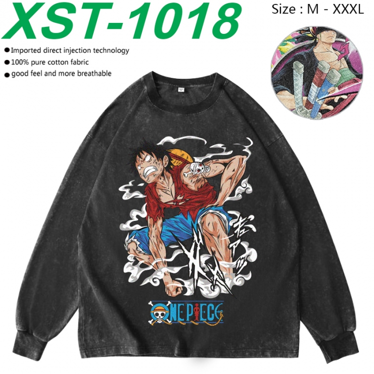 One Piece Anime washing water pure cotton long sleeved sweatshirt from M to 3XL XST-1018