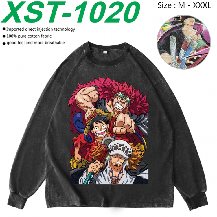 One Piece Anime washing water pure cotton long sleeved sweatshirt from M to 3XL XST-1020