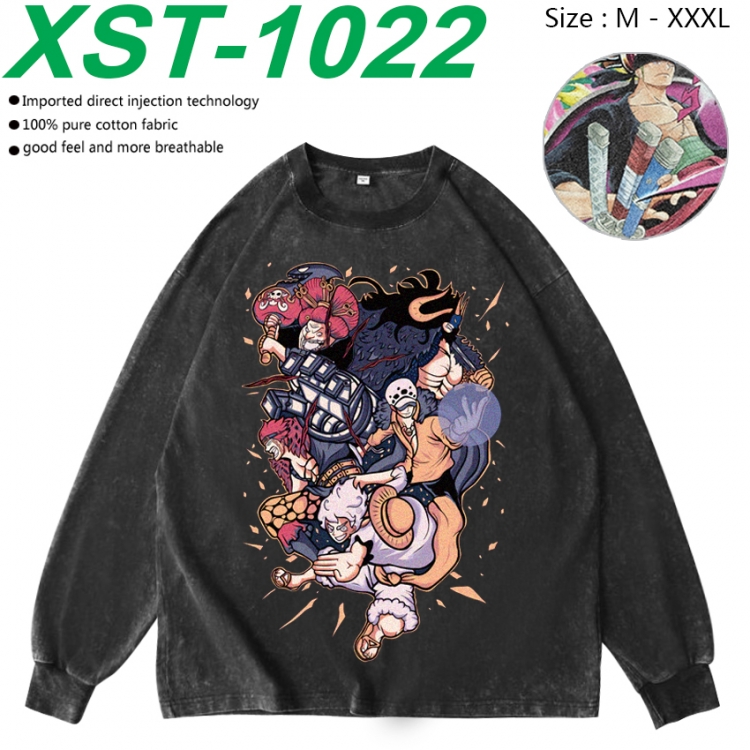 One Piece Anime washing water pure cotton long sleeved sweatshirt from M to 3XL XST-1022