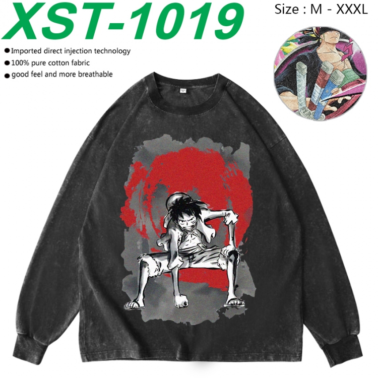 One Piece Anime washing water pure cotton long sleeved sweatshirt from M to 3XL XST-1019