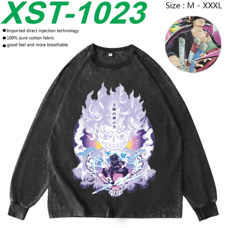 One Piece Anime washing water pure cotton long sleeved sweatshirt from M to 3XL XST-1023