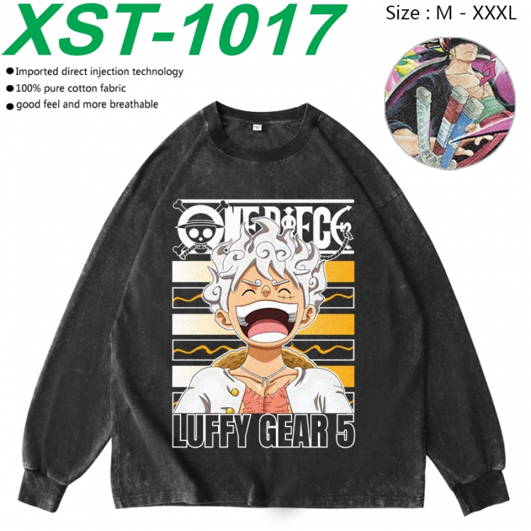 One Piece Anime washing water pure cotton long sleeved sweatshirt from M to 3XL XST-1017