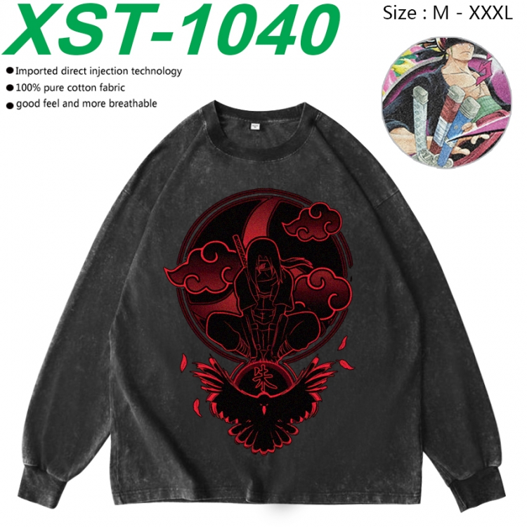 Naruto Anime washing water pure cotton long sleeved sweatshirt from M to 3XL XST-1040 