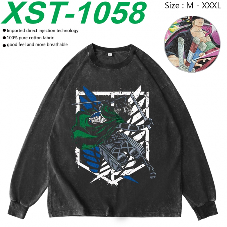 Shingeki no Kyojin Anime washing water pure cotton long sleeved sweatshirt from M to 3XL XST-1058