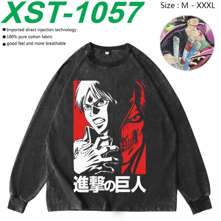 Shingeki no Kyojin Anime washing water pure cotton long sleeved sweatshirt from M to 3XL XST-1057