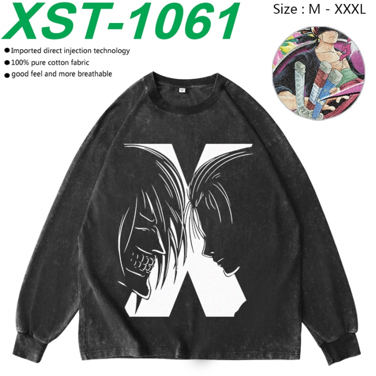 Shingeki no Kyojin Anime washing water pure cotton long sleeved sweatshirt from M to 3XL XST-1061