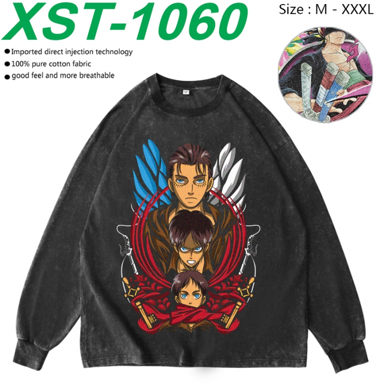 Shingeki no Kyojin Anime washing water pure cotton long sleeved sweatshirt from M to 3XL XST-1060