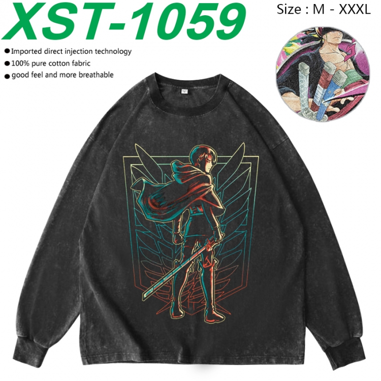 Shingeki no Kyojin Anime washing water pure cotton long sleeved sweatshirt from M to 3XL  XST-1059