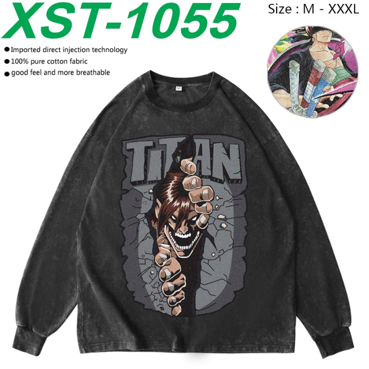 Shingeki no Kyojin Anime washing water pure cotton long sleeved sweatshirt from M to 3XL  XST-1055