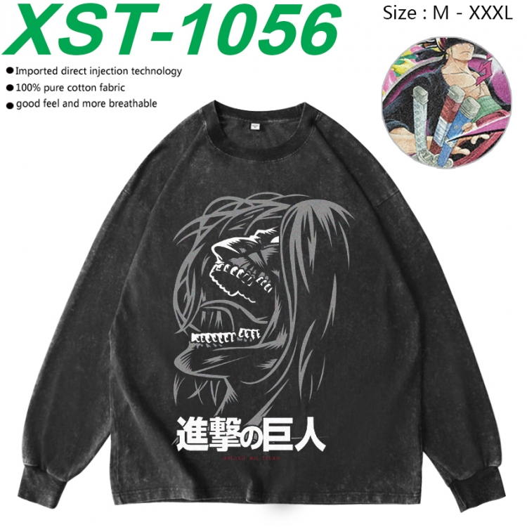 Shingeki no Kyojin Anime washing water pure cotton long sleeved sweatshirt from M to 3XL XST-1056