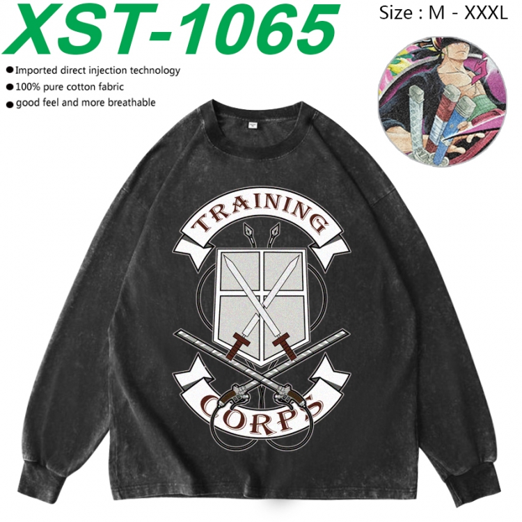 Shingeki no Kyojin Anime washing water pure cotton long sleeved sweatshirt from M to 3XL XST-1065