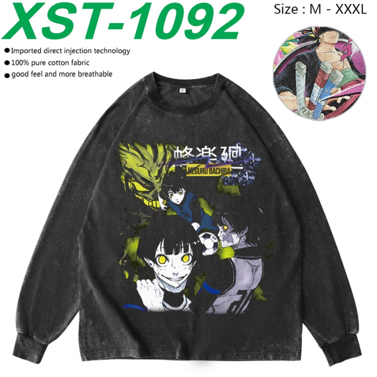 BLUE LOCK Anime washing water pure cotton long sleeved sweatshirt from M to 3XL  XST-1092