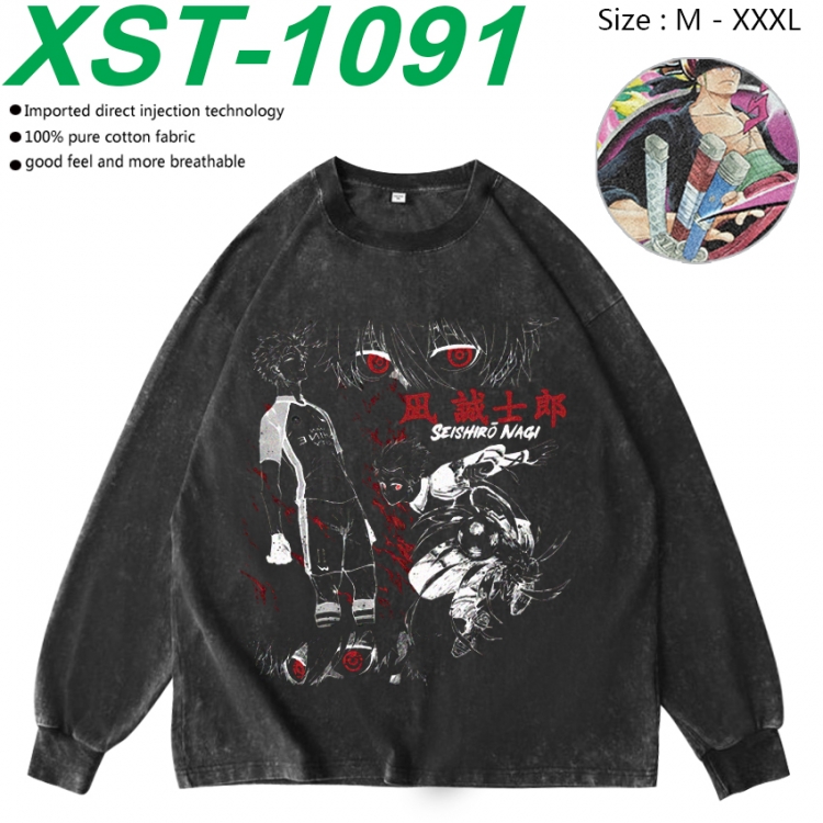 BLUE LOCK Anime washing water pure cotton long sleeved sweatshirt from M to 3XL  XST-1091