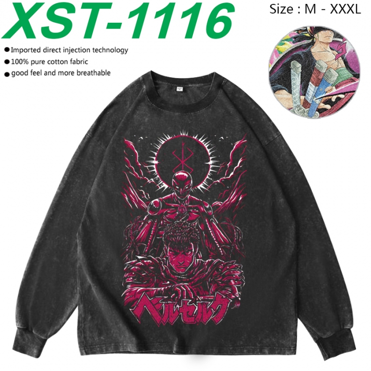 Berserk  Anime washing water pure cotton long sleeved sweatshirt from M to 3XL  XST-1116