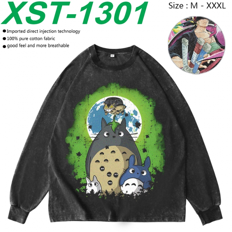 TOTORO Anime washing water pure cotton long sleeved sweatshirt from M to 3XL