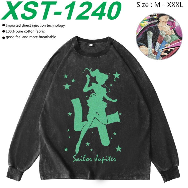 sailormoon Anime washing water pure cotton long sleeved sweatshirt from M to 3XL XST-1240