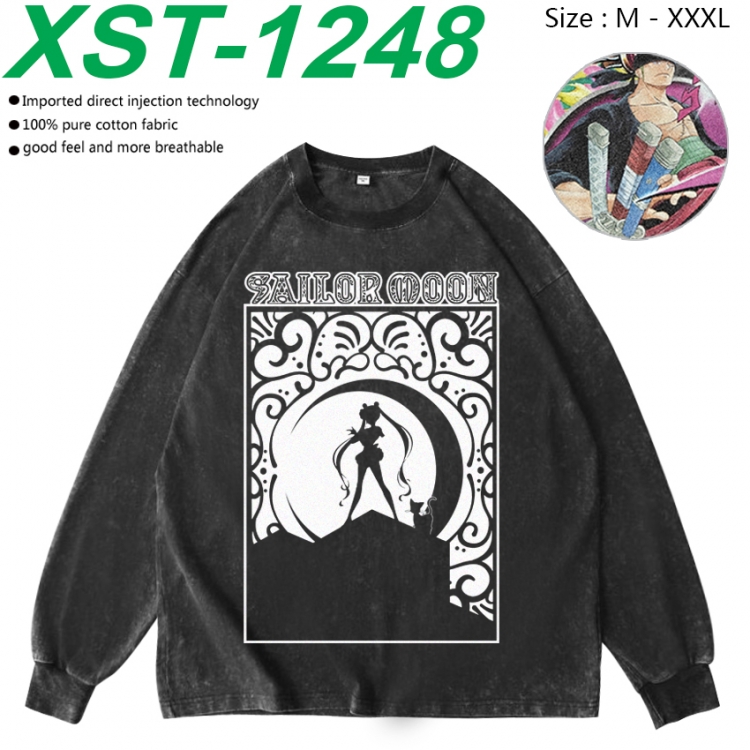 sailormoon Anime washing water pure cotton long sleeved sweatshirt from M to 3XL XST-1248