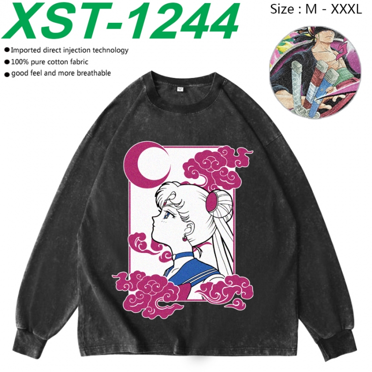 sailormoon Anime washing water pure cotton long sleeved sweatshirt from M to 3XL  XST-1244