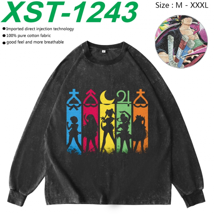 sailormoon Anime washing water pure cotton long sleeved sweatshirt from M to 3XL XST-1243