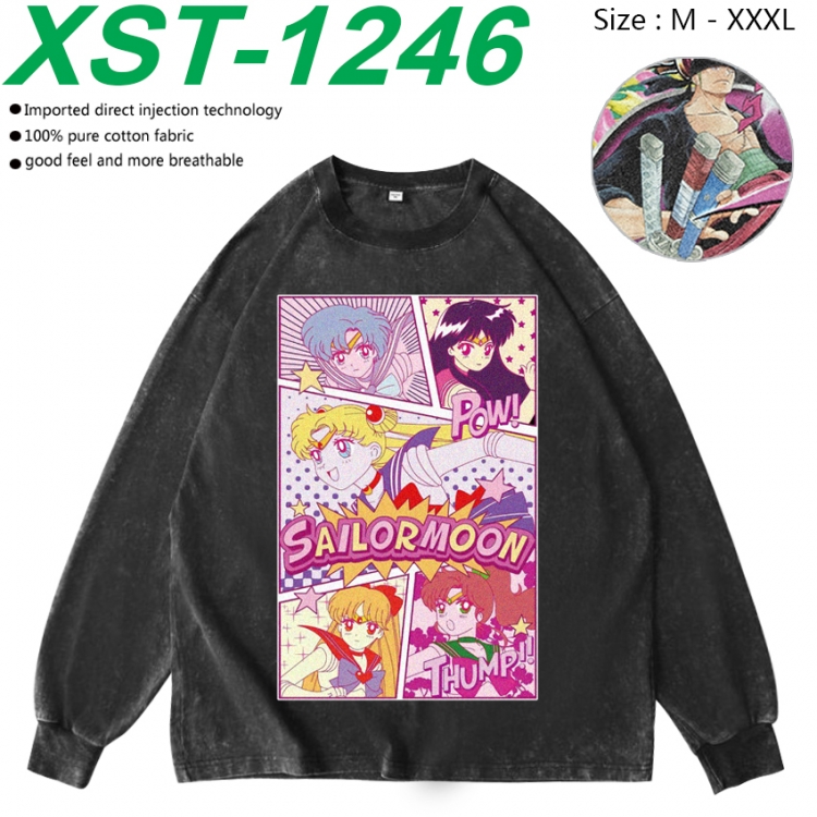 sailormoon Anime washing water pure cotton long sleeved sweatshirt from M to 3XL XST-1246