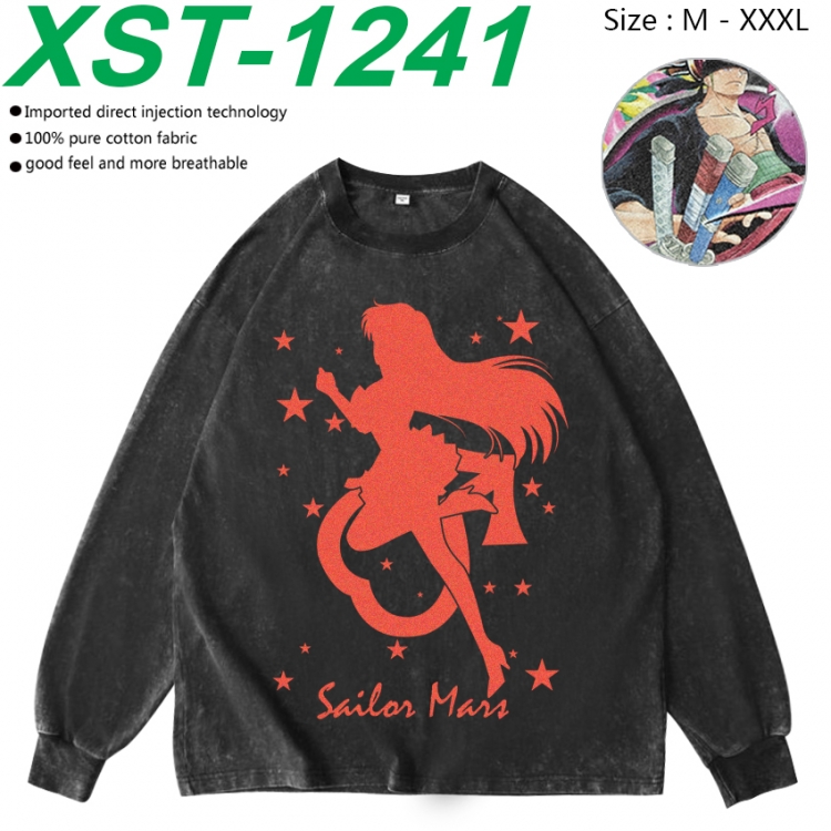 sailormoon Anime washing water pure cotton long sleeved sweatshirt from M to 3XL  XST-1241