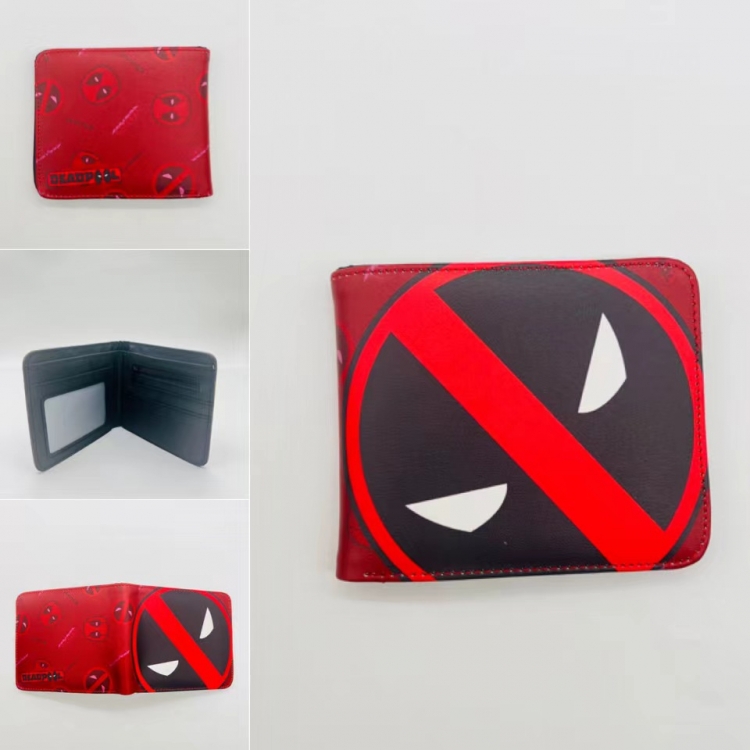 Deadpool Full color Two fold short card case wallet 11X9.5CM 4759