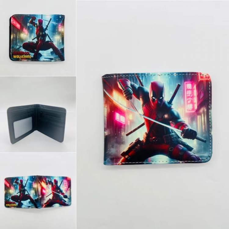 Deadpool Full color Two fold short card case wallet 11X9.5CM 4933