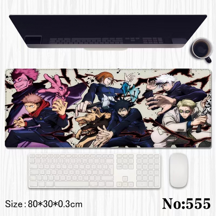 Jujutsu Kaisen Anime peripheral computer mouse pad office desk pad multifunctional pad 80X30X0.3cm