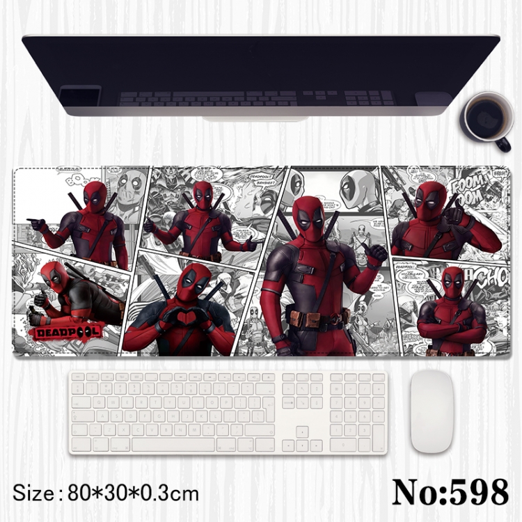 Spiderman Anime peripheral computer mouse pad office desk pad multifunctional pad 80X30X0.3cm