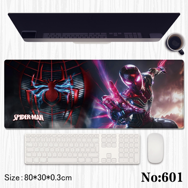 Spiderman Anime peripheral computer mouse pad office desk pad multifunctional pad 80X30X0.3cm