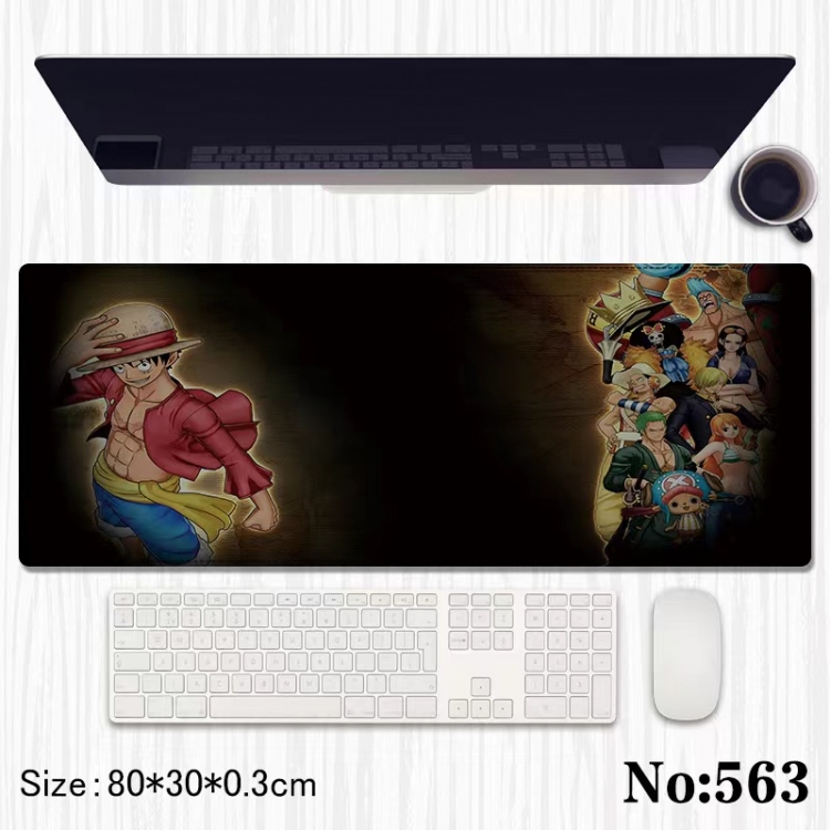 One Piece Anime peripheral computer mouse pad office desk pad multifunctional pad 80X30X0.3cm