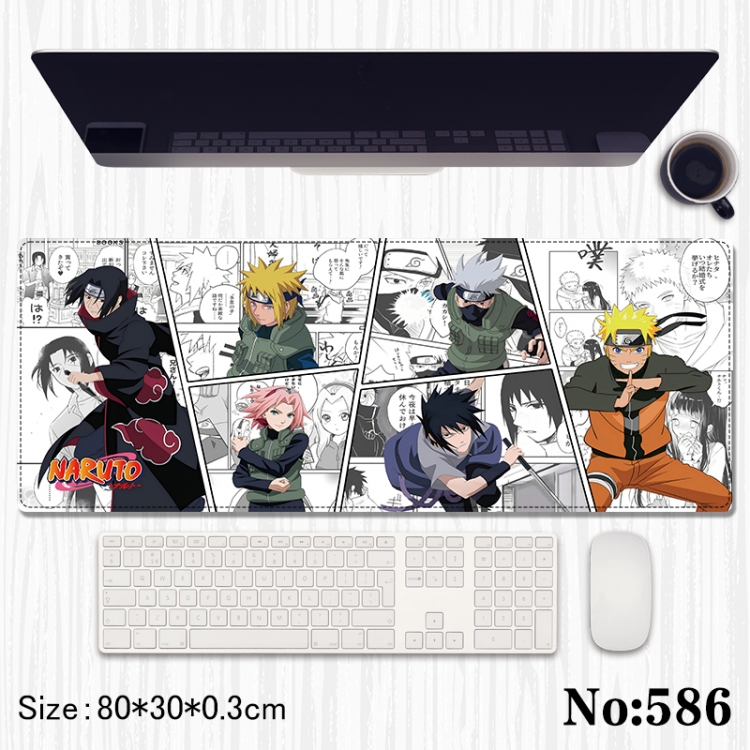 Naruto Anime peripheral computer mouse pad office desk pad multifunctional pad 80X30X0.3cm