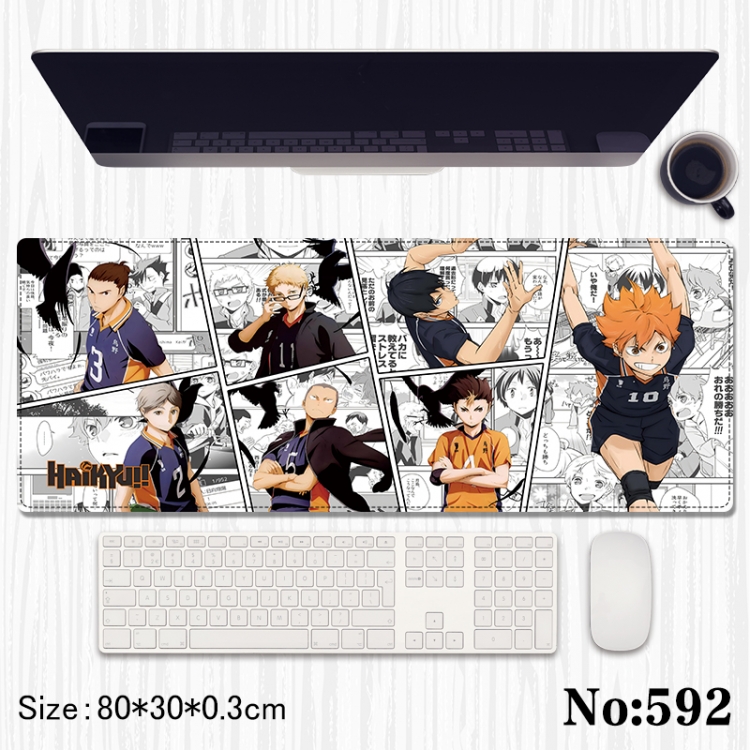 Haikyuu!! Anime peripheral computer mouse pad office desk pad multifunctional pad 80X30X0.3cm