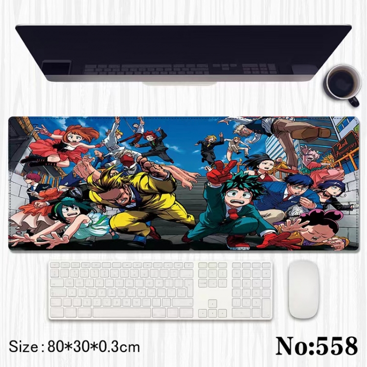 My Hero Academia Anime peripheral computer mouse pad office desk pad multifunctional pad 80X30X0.3cm