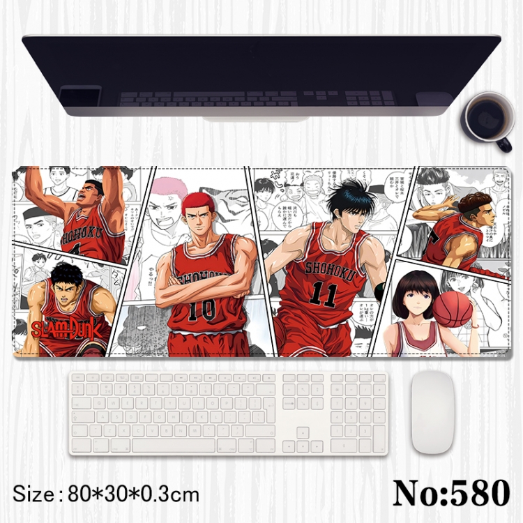 Slam Dunk Anime peripheral computer mouse pad office desk pad multifunctional pad 80X30X0.3cm