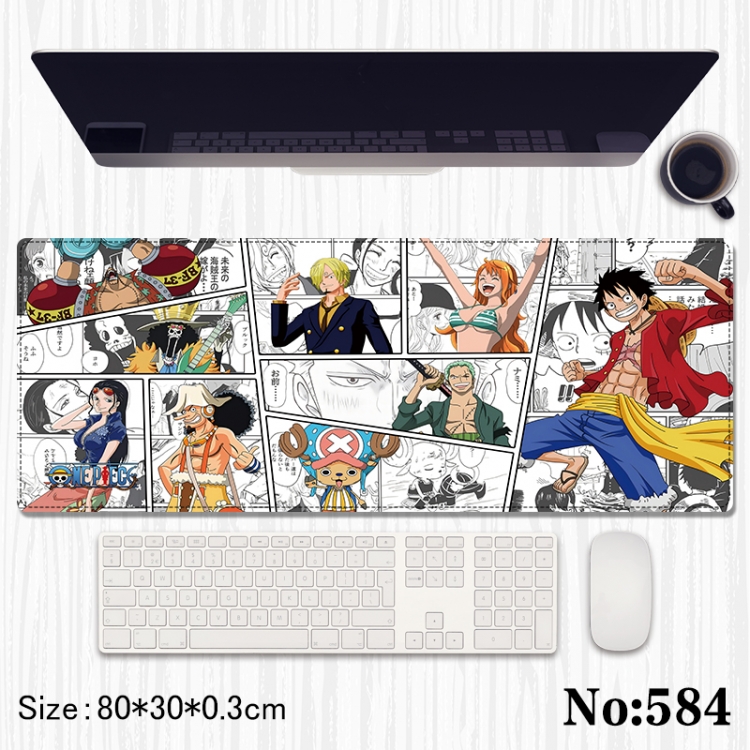 One Piece Anime peripheral computer mouse pad office desk pad multifunctional pad 80X30X0.3cm