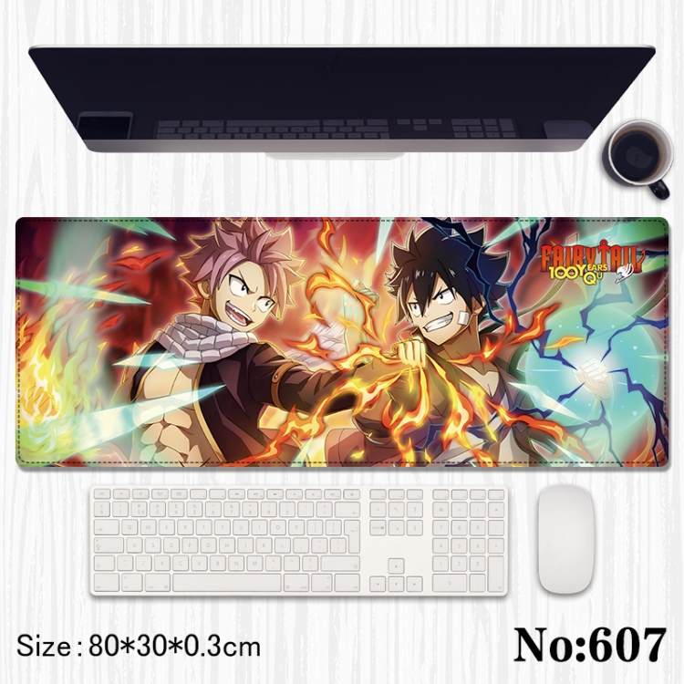 Fairy tail Anime peripheral computer mouse pad office desk pad multifunctional pad 80X30X0.3cm