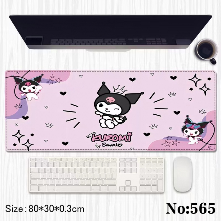 Kuromi Anime peripheral computer mouse pad office desk pad multifunctional pad 80X30X0.3cm