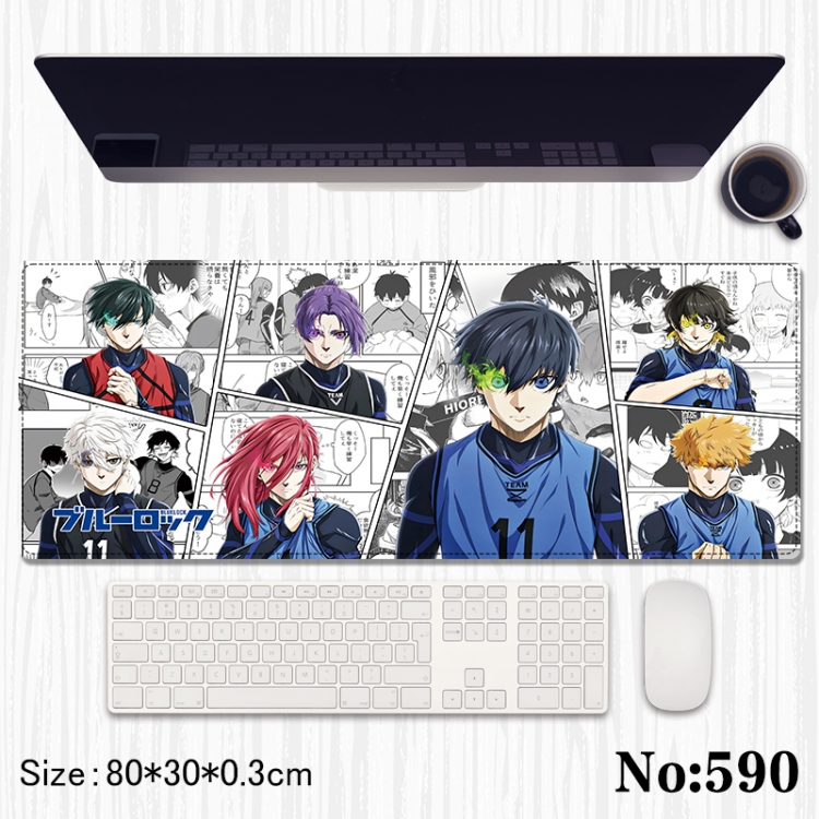 BLUE LOCK Anime peripheral computer mouse pad office desk pad multifunctional pad 80X30X0.3cm