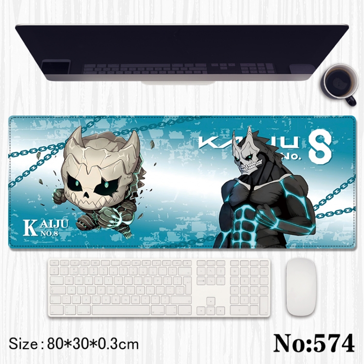 KAIJU NUMBER EIGHT Anime peripheral computer mouse pad office desk pad multifunctional pad 80X30X0.3cm