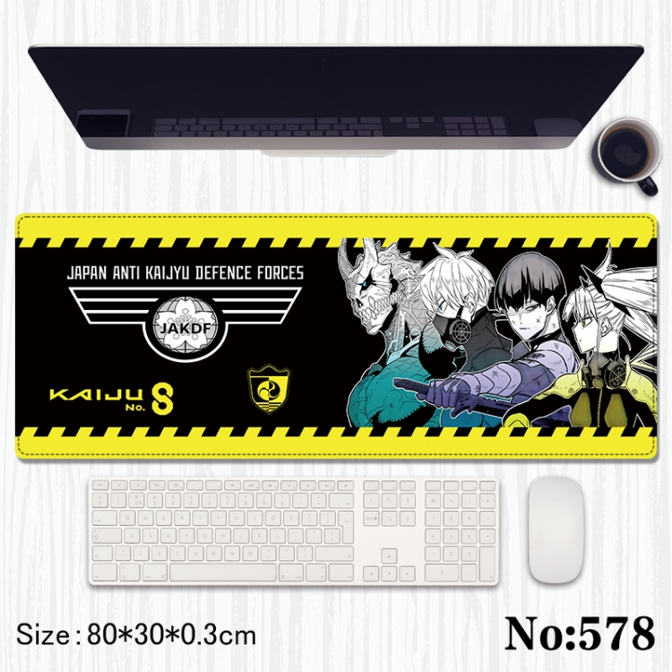 KAIJU NUMBER EIGHT Anime peripheral computer mouse pad office desk pad multifunctional pad 80X30X0.3cm