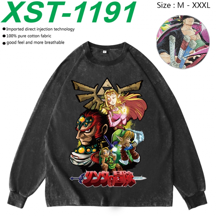 The Legend of Zelda Anime washing water pure cotton long sleeved sweatshirt from M to 3XL