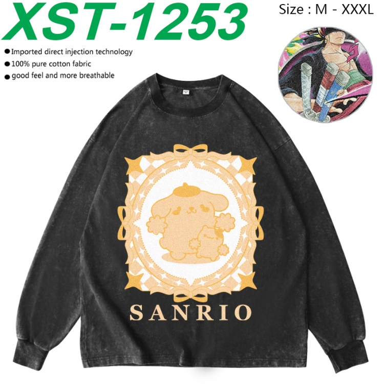 sanrio Anime washing water pure cotton long sleeved sweatshirt from M to 3XL